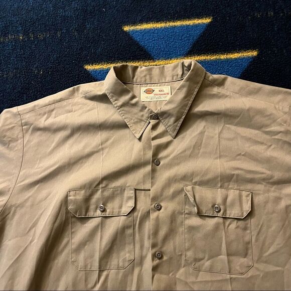 Dickies Custom Tupac Back Patch Gray Workwear Rapper Streetwear Button Up (4XL) - Picture 3 of 6